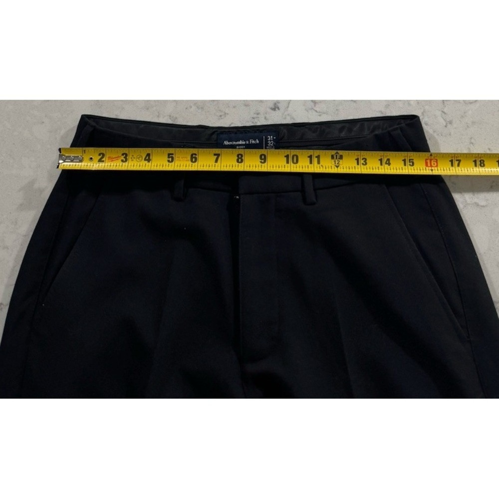 Abercrombie & Fitch Baggy Trousers Mens 31x32 Black Relaxed Fit Minimalist Pants - Picture 5 of 9